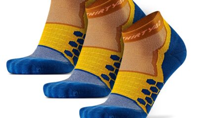 Thirty48 Performance Compression Low Cut Running Socks for Men and Women | More Compression Where Needed X-Large [3 Pair] Mustard/Navy product image
