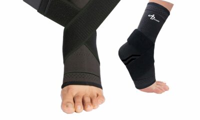 ABIRAM Ankle Brace for Women & Men, Ankle Compression Sleeve with Wrap, Foot Support Sleeve, Ankle Support for Sprained Ankle, Plantar Fasciitis Relief Socks, Achilles Tendonitis, Sports, L Black Large product image