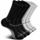 BULLIANT Compression Socks for Men 6Pairs, Athletic Crew Socks Cushioned For Men Sports Running-Arch Support 11-13 6pairs-black/White 2737 product image