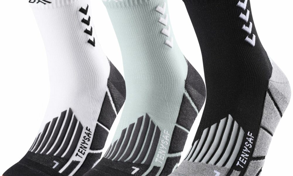 Compression Crew Running Socks: Athletic Socks for Men Women with Cushion,3 Pairs Work Hiking Basketball Sport Socks 13-16 A-white Gray Black-3pairs product image