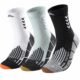 Compression Crew Running Socks: Athletic Socks for Men Women with Cushion,3 Pairs Work Hiking Basketball Sport Socks 13-16 A-white Gray Black-3pairs product image