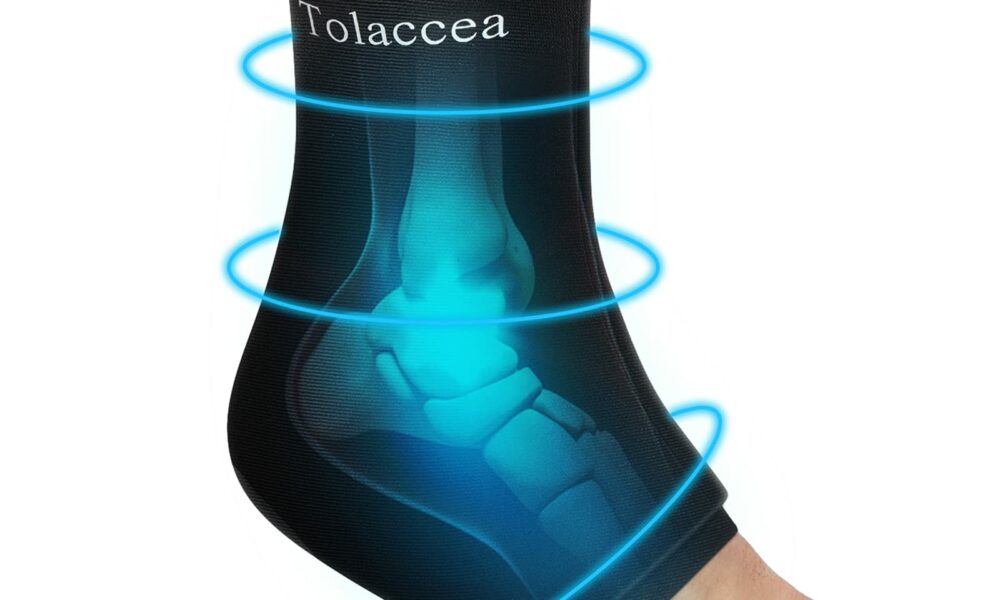 Ankle Foot Ice Pack Wrap for Injuries, Reusable Gel Ice Pack for Hot & Cold Therapy, Cold Therapy Compression Sleeve for Achilles Tendonitis,Plantar Fasciitis,Swelling,Sprained,Pain Relie Original Lx1 product image