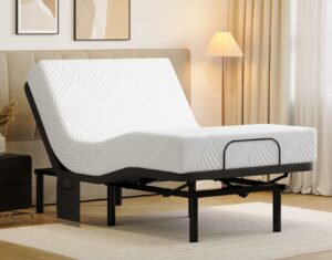 koorlian Twin XL Adjustable Bed Frame with USB Ports