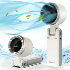PlayHot Turbo Fan 5-Speed Portable Handheld Fan