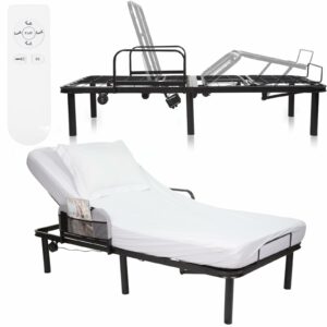 Vive Adjustable Bed Base Twin - Electric Heavy Duty Platform Frame with Remote