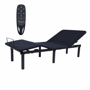 Fromann Adjustable Twin XL Bed Base Frame with Wireless Remote,USB Ports, Zero Gravity,Under Bed Led Lighting (Includes Synchronization Connector to King) Black product image