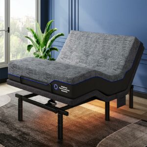 Pipishell Full Adjustable Bed Frame and 10 inch Mattress Set, Electric Bed Base, Head and Foot Lift, Wireless Remote, 4 USB Ports, Gel Memory Foam, 4 Leg Height Options, LED Night Light Full 10" Mattress + Basic Base product image
