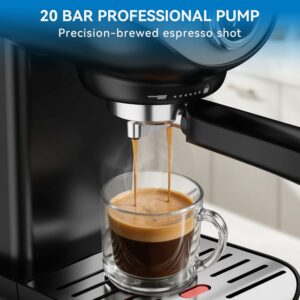 XIXUBX 20 BAR Compact Espresso Machine with Milk Frother