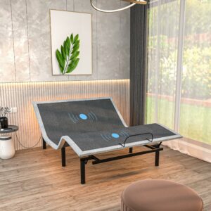 Renanim Adjustable Bed Frame Full with Massage USB Ports Zero Gravity