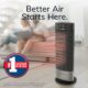 Lasko Ellipse Ceramic Tower Heater for Home with Tipover Switch, Child Lock, Digital Display, Thermostat, Wide Oscillation, Remote, Timer, For Bedroom, Office, Living Room, Den, 1500W, Black, CT18950 18" product image
