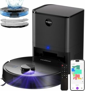 MONSGA 5000Pa Robot Vacuum with Self-Emptying Station