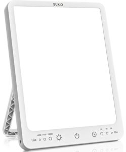 SUXIO 10000 Lux Light Therapy Lamp with Timer