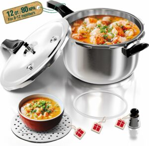 WantJoin 12.6-Quart Pressure Cooker & Canner (Stainless Steel, Induction) product image
