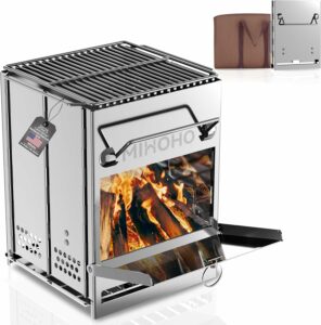 Mihoho Foldable Portable Charcoal Grill for Outdoor Cooking product image