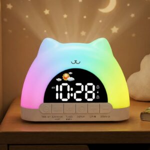 Ankilo Kids Alarm Clock with Night Light and Dual Alarms
