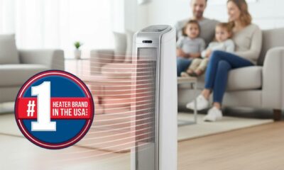 Lasko Oscillating Ceramic Tower Space Heater for Home with Overheat Protection, Timer, 22.5 Inches, Silver, 1500W, 5775 product image