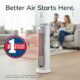 Lasko Oscillating Ceramic Tower Space Heater for Home with Overheat Protection, Timer, 22.5 Inches, Silver, 1500W, 5775 product image