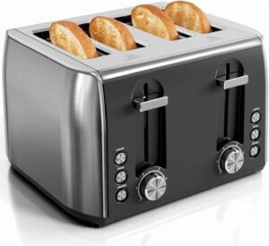 Electactic 4-Slice Toaster with Defrost and Reheat
