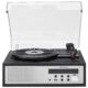 Crosley CR7022A-BK Sloane 3-Speed Bluetooth Turntable and FM Radio Shelf System with Matching Stereo Speakers, Black product image