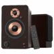 LONPOO 100W Active Bookshelf Speakers, Bluetooth PC Speakers with 4'' Aluminum Woofer, Support Optical, Coaxial, RCA, USB, AUX-in Ports for or Smartphones, TVs, Desktops and Turntable (LP42M) Active Bookshelf Speaker-Brown product image