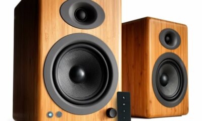 Audioengine A5+ Powered Bookshelf Speakers – 150W High-Fidelity Studio Monitors for Music, Gaming, Turntables & Home Theater Bamboo Wired product image