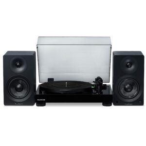 Fluance RT81 Elite High Fidelity Vinyl Turntable (Piano Black) with Ai41 Powered 5" Stereo Bookshelf Speakers (Black Ash), Diamond Stylus, Belt Drive, Built-in Preamp, 90W Class D Amplifier, Bluetooth Black / Black product image