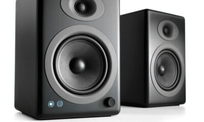 Audioengine A5+ Powered Bookshelf Speakers – 150W High-Fidelity Studio Monitors for Music, Gaming, Turntables & Home Theater Satin Black Wired product image