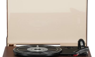 Crosley CR6042A-WA Scout 3-Speed Bluetooth Turntable with Built-in Speakers, Walnut product image