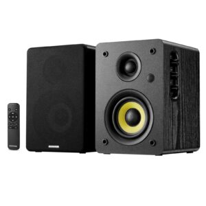 Sanyun SW206 4” HiFi Bookshelf Speakers with Studio Mode, 80W Active, Bluetooth 5.4/Optical/Coaxial/TRS/Aux/24bit DAC USB, for Turntable TV PC Desktop, MDF Cabinet, Remote Control, Black Black 4" product image