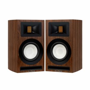 Fluance Ri71 Reference Stereo Powered Bookshelf Speakers with High Performance AMT Tweeters, 5" Drivers, 120W Amplifier for Music, Turntable, TV, PC - HDMI, Bluetooth, RCA & Subwoofer Out (Walnut) Walunt product image