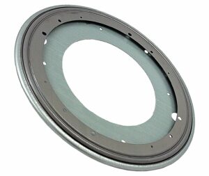 VXB Brand 1000 lbs Capacity 12" Lazy Susan Bearing 5/16 Thick Turntable Bearings Made in USA 1000 lbs. max 15" inch to 30" inch Turntable Diameter Zinc Plated product image