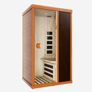 Far Infrared Sauna,1 Person Indoor Sauna for Home, 1000W Low EMF 110V with 7 Heaters, Chromotherapy Lights, Control Panel, Foot Controllable, Bluetooth Speaker, 28.7 * 35.2 * 61.4 in 1 Person 28.7 * 35.2 * 61.4 In product image