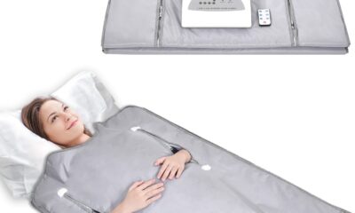 Infrared Sauna Blanket for Fitness and Detox Anti Aging, Length 71" with Remote Control, 2 Zone Temperature Control, Quick Sweating Professional Body Sculpting Home Sauna 71'' Sauna Blanket product image