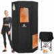 COSVALVE Portable Steam Sauna Box with Red Light, Hexagon Sauna Tent, Personal Indoor Sauna Room for Relaxation, at Home Sauna Spa w/3L 1200W Steam Generator, Remote Control, Timer, Folding Chair product image