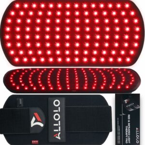 ALLOLO Red Light Therapy for Body, 16.7"*7.9" 660nm & 850nm Infrared Red Light Therapy Belt with Pulse for Back Waist, 3-in-1 LED Bead with Controller Timer, Gift for Women Men product image