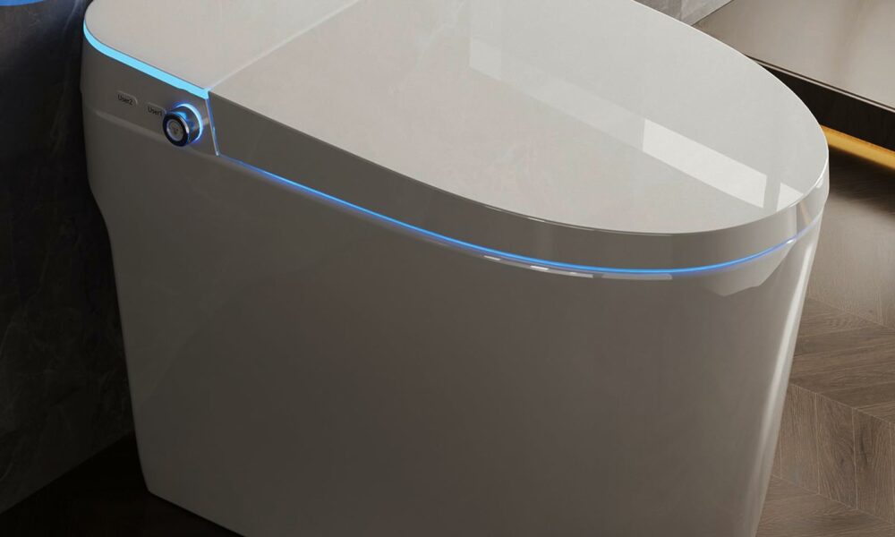 VIPOOO Smart Toilet with Bidet Built In- Automatic Tankless Modern Intelligent Toilet With User Definition, Foot Sensor Flush, Heated Seat, Warm Water Dryer VIP-01 VIP01 ● User Definition product image