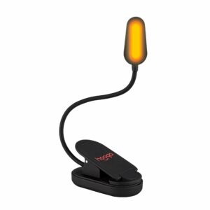 hooga Amber Book Light, Rechargeable Clip-On Blue Light Blocking LED Reading Light, 1600K Warm Eye Care for Bed, Students, Kids, Travel, Nursing, Studying Amber Light product image