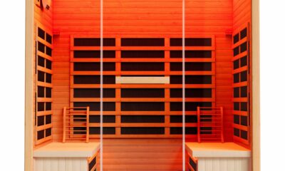 Albott Infrared Sauna 4 Person, Infrared Saunas for Home, Low EMF 2145W/110V/20A Hemlock Wood Dry Sauna with Tourmaline Foot Warmer, 7-Color Light Therapy & Ambient Light Strips, 63.2"x47.2"x75.2" Canadian Hemlock Wood 4 Person Sauna/63.2"x47.2"x75.2" product image