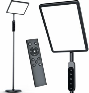 Light Therapy Lamp 12000 Lux,Sunlight Lamp with Touch&Remote Control, 4 Color Temperatures &5 Brightness Levels,Full Spectrum Daylight with 4 Timers,3-in-1 Retractable Floor Lamp. product image