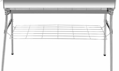 gzcmxh Portable Charcoal Grill Foldable Stainless Steel Barbecue (Larger) product image