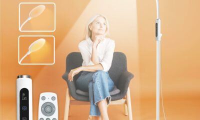 PRIMETEK Light Lamp, Dual Control with Remote & Touch Screen, 10000LUX, Adjustable Neck, Multi-Purpose, Portable, LED Light Technology, 5 Color Temperatures & 10 Brightness Levels, UV-Free White product image