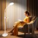 Light Therapy Floor Lamp, Dimmable 11000 Lux UV-Free LED Sunlight Lamp with Tray, 2-in-1 Floor & Desk Adjustable Height Full Spectrum Happy Therapy Light with Remote Timer for Reading Home Office product image