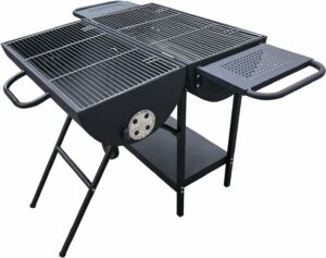 gzcmxh Double Barrel Charcoal Grill with Side Shelf (Extra Large) product image