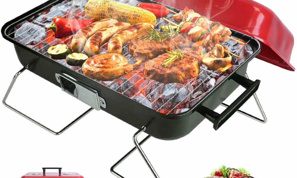 KOCASO Portable Charcoal Grill Tabletop BBQ Smoker product image
