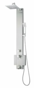 Blue Ocean 48" Stainless Steel SPS822A Shower Panel Tower with Rainfall Shower Head and Spout Satin Silver