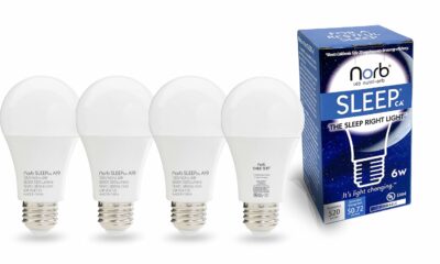 NorbSLEEP - Sleep Light Low-Blue LED Light Bulb for Bedtime and Evening, for Restful, Healthy Sleep for All Ages (Baby and Adults) (6W 4 Pack) 6W (4 Pack) product image