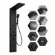 BWE Stainless Steel Shower Panel Tower System,Rainfall Waterfall Shower Head,3 Functions Handheld Shower Head,Two Modes Massage Body Jets,with Tub Spout,5 in 1 Shower Panel System,Matte Black product image