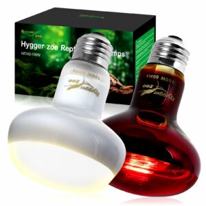 100W Reptile Heat Lamp Bulbs 2-Pack — UVA Daylight & Infrared Night Combo, Efficient Basking Light for Bearded Dragon, Lizard, Turtle, Chicken, E26 Base 100W Multi-colored product image