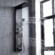 Delavin Multi Fuction Shower Panel, Shower Tower, Rainfall Waterfall Stainless Steel Shower Panel Tower System, Full Body Shower System with Body Jets, Tub Spout, Handheld Shower, Brushed Black Brushed Black-A product image