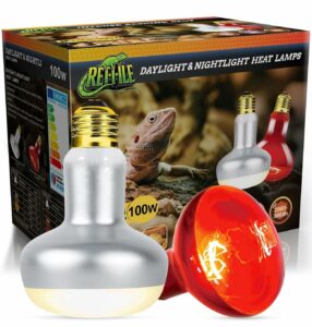 MISDOOD 100W Reptile Heat Lamp Day & Night Basking Light